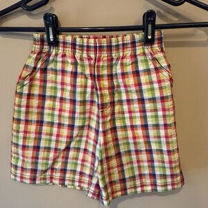 Kids Multicolor Plaid Cotton Shorts - Bright Check